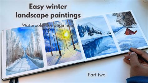 Easy Winter Landscapes In Watercolor Watercolor For Beginners Part 2