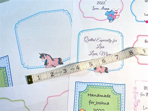 Baby Quilt Label Designs Are Printable to Fabric Various Sizes Now ...