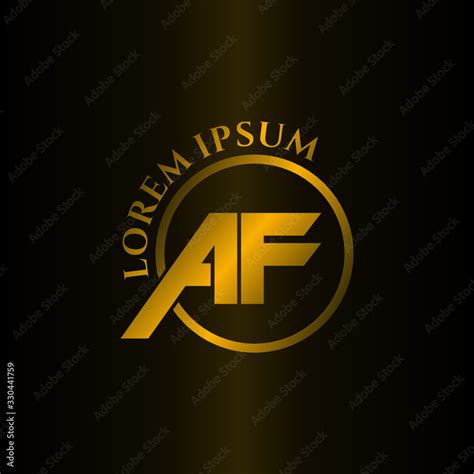 letter af logo design vector stock vector adobe stock
