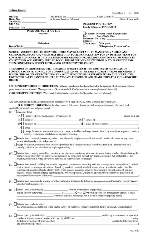 Criminal Form 1 Download Fillable Pdf Or Fill Online Order Of