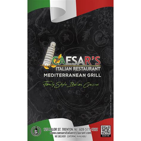 Dinner Menu – Caesar's Italian Restaurant