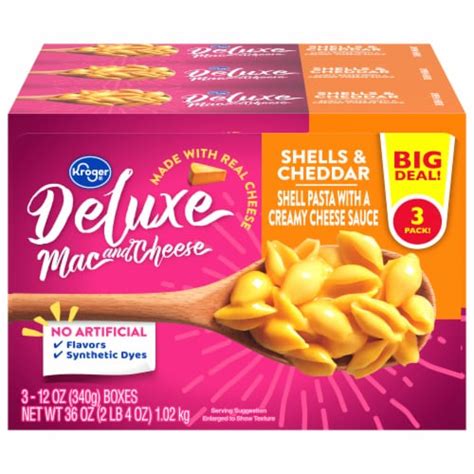 Kroger® Deluxe Shells And Cheddar Mac And Cheese 3 Ct 12 Oz Kroger