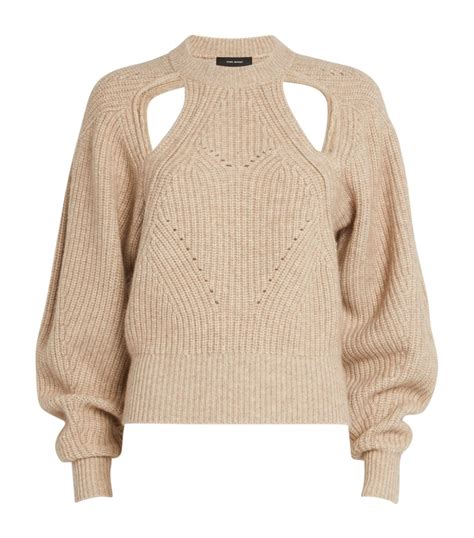 Womens Isabel Marant Beige Wool Cashmere Cut Out Palma Sweater Harrods Uk