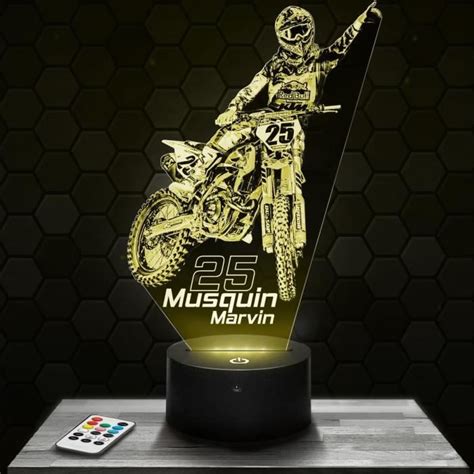 Lampe De Chevet Veilleuse Tactile Moto Cross M Musquin Lampe D Led