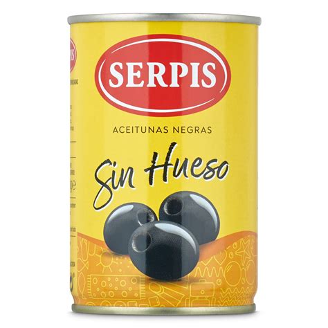 Aceitunas Negras Sin Hueso Serpis Lata G Supermercados Dia