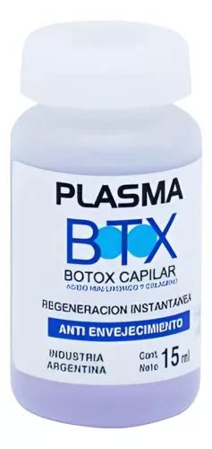 Ampolla Plasma Botox Btx Tratamiento Capilar Cabello 15ml Cuotas Sin