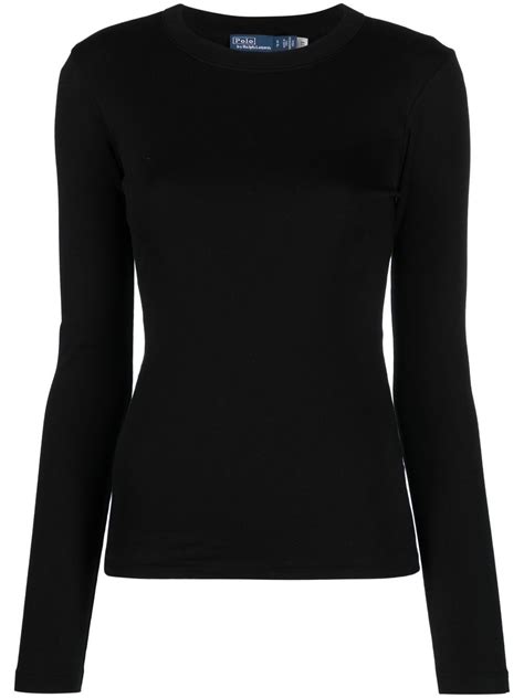 Polo Ralph Lauren Long Sleeve Round Neck Top Farfetch Black Long