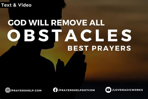 God Will Remove All Obstacles Best Prayers Prayers Help