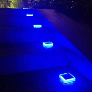 Lacasa Luci Solari Giardino Luce Blu 4 Pezzi 30LM LED Lampada Solare