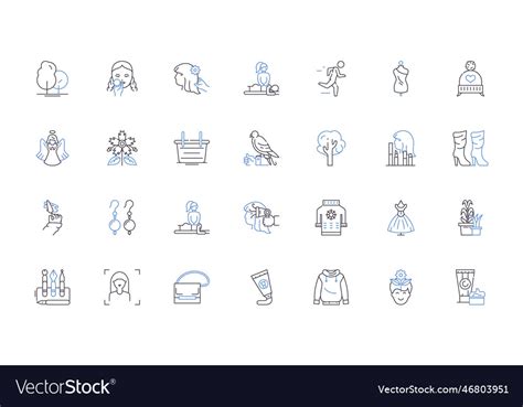 Radiant glow line icons collection aura Royalty Free Vector