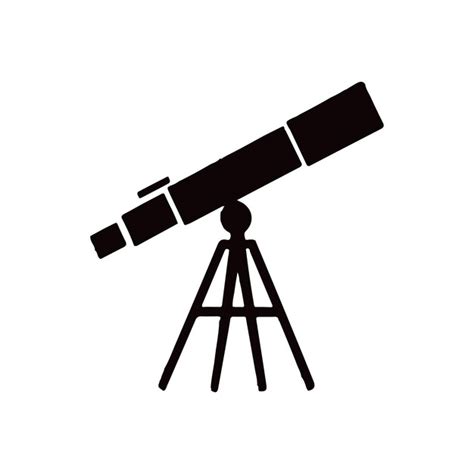 Premium Vector Modern Telescope Silhouette Logo Vector