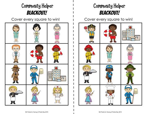 Community Helpers Bingo Game Blackout Made By Teachers