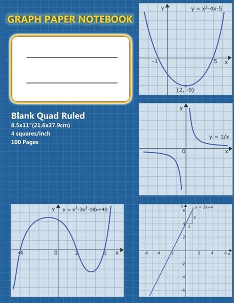 Graph Paper Notebook Graph Paper Notebook 1 4 Inch Squares Graph Book For Math Graph Paper