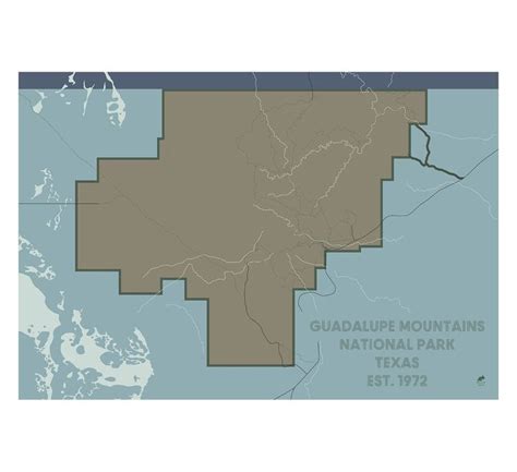 Guadalupe Mountains National Park Map | National parks map, Guadalupe ...