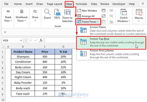 How To Lock Rows In Excel 6 Easy Methods Exceldemy