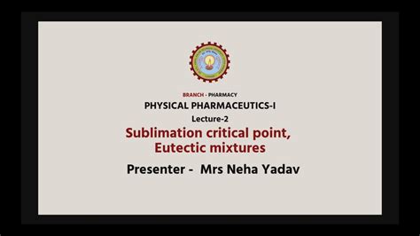 Aktu Digital Education Physical Pharmaceutics I Sublimation