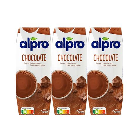 Alpro Soya Chocolate Flavour 3 X 250ml Grocery And Gourmet Food