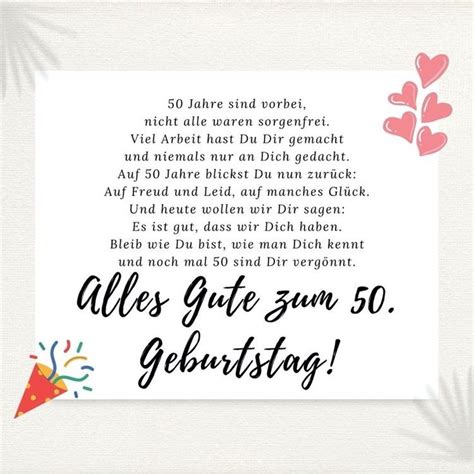 Glückwünsche zum 50 Geburtstag Kostenlose Bilder mit netten oder