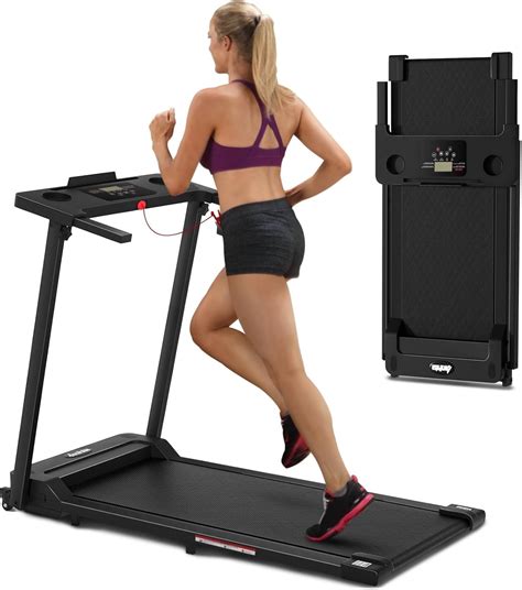 300 lbs Portable Folding Treadmill, 3.0 HP Foldable Compact Treadmill
