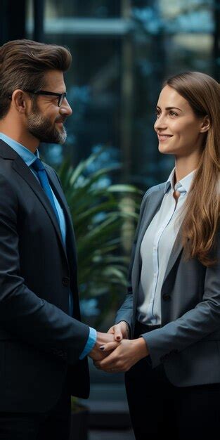 Premium AI Image Happy Female Business Partners Shake Hands Sign Two