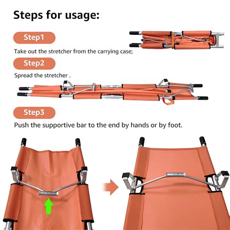 buy medical emergency folding stretcher aluminum alloy portable