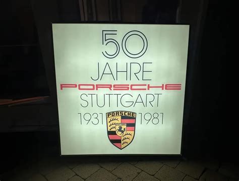 Place Bid Dt Illuminated Porsche Year Jahre Sign Pcarmarket