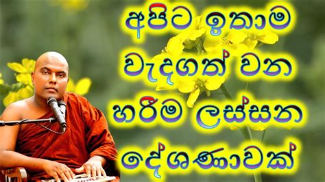 හරම ලසසන දශණවක Galigamuwe Gnanadeepa Thero Budu bana Bana