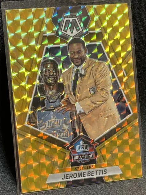 2023 MOSAÏQUE JEROME BETTIS football Hall of Fame Prizm jaune réactif