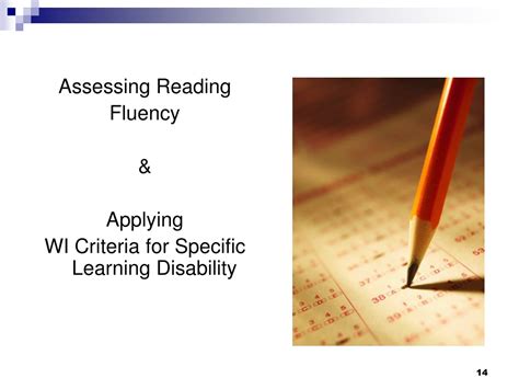 Ppt Assessing Reading Fluency As A Specific Learning Disability