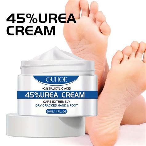 Urea Cream 45 Plus Salicylic Acid 2 Foot Cream For Dry Cracked Heels Feet Knees Elbows Hands