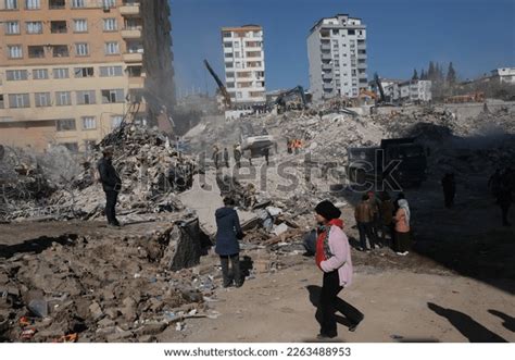 Turkey Syria Earthquake 2023 Devastating Magnitude Stock Photo ...