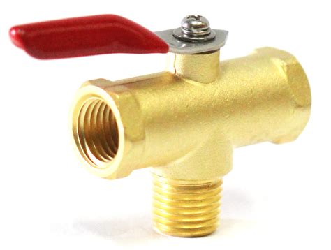 1 4 3 Way Mini Brass Ball Valve Male X Female X Female Npt L Port Ebay