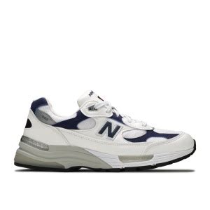 Кроссовки New Balance 992 Made In Usa White Navy белый заказать из