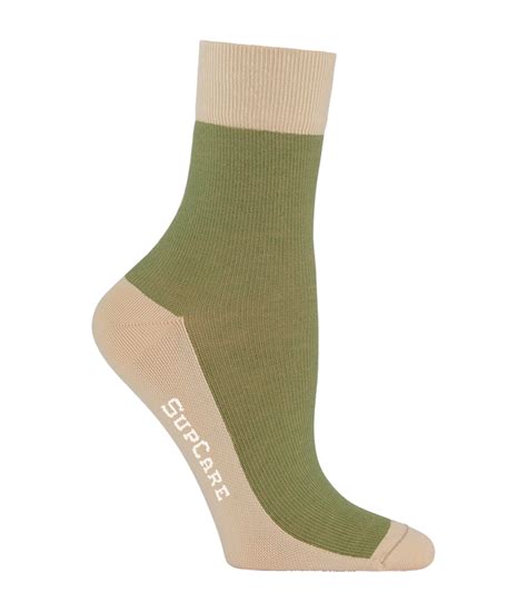 Chaussettes Courtes De Contention Bambou Verte Nature