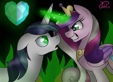 'Cadence [Queen Chrysalis] and Shining Armor' by Jack-Pie : r/ShiningArmor