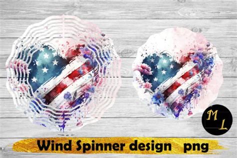 Patriotic Wind Spinner Sublimation Graphic By Daryaboska Creative Fabrica