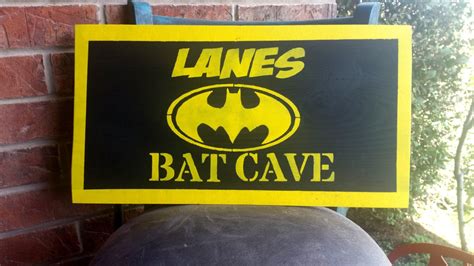 Large Customized Wood Bat Cave Signs By Craftkreationz On Etsy