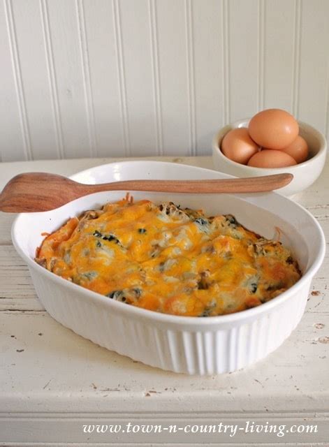 Spinach And Mushroom Egg Casserole Yellow Bliss Road