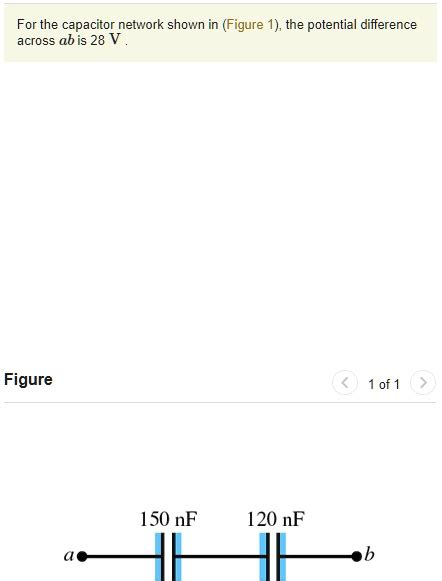 SOLVED For The Capacitor Network Shown In Figure 1 The Potential