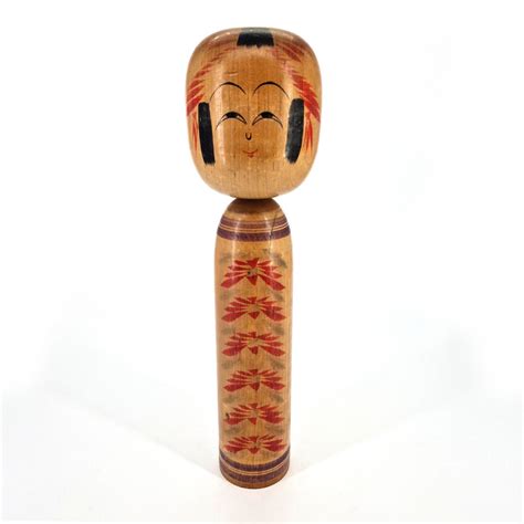 Grande Poup E En Bois Japonaise Kokeshi Vintage Cm