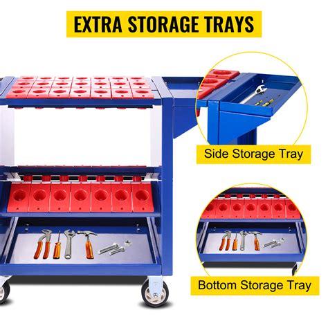 Vevor Cat Bt Tool Cart Capacity Cnc Tooling Trolley Blue