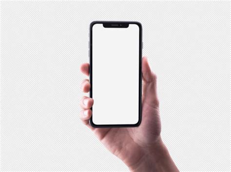 Hand Holding Iphone Transparent Background Mockup Generator Mockup