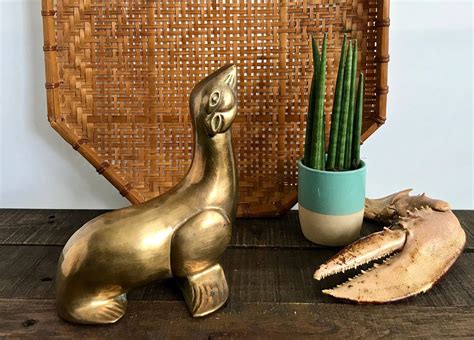 This Super Cool Vintage Brass Sea Lion Is Available In My Shop