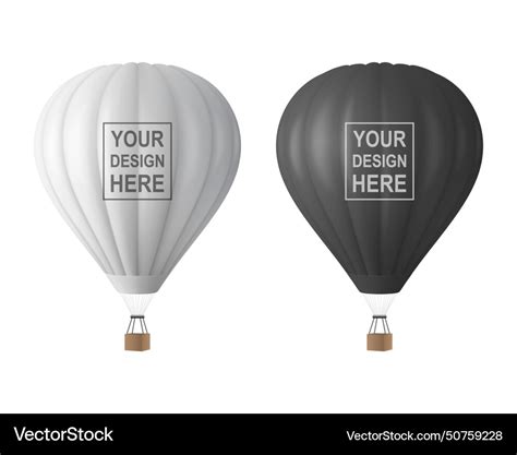 3d Realistic White And Black Hot Air Royalty Free Vector