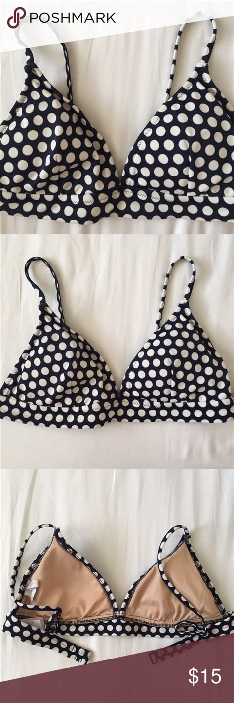 NWT J Crew Polka Dot Bikini Top Polka Dot Bikini Top Bikini Tops