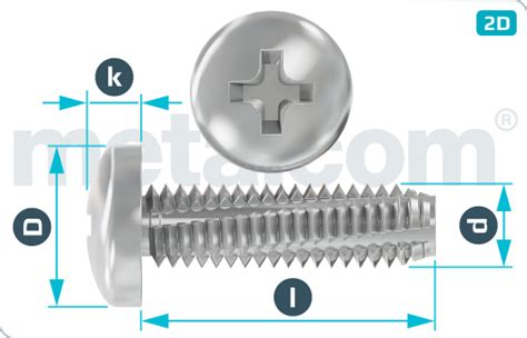 Thread Cutting Screws Cross Recessed Pan Head DIN 7516 A H Metalcom