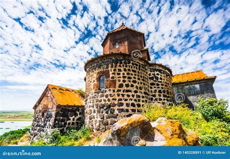 View on Hayravank Monastery on the Shores of Lake Sevan, Armenia ...