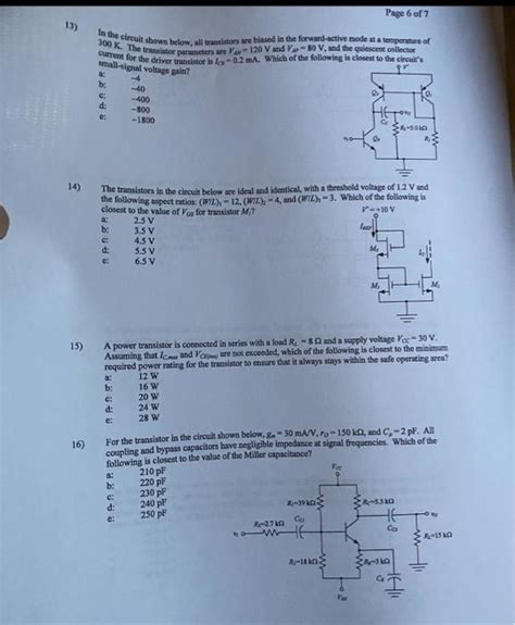 In The Circuit Shown Below All Transistors Are