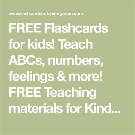 FREE Printable Flashcards and Posters! | Flashcards For Kindergarten | Teaching abcs, Flashcards ...