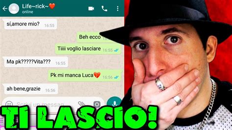 SCHERZO AL MIO RAGAZZO TI LASCIO PARODIA REACTION YouTube